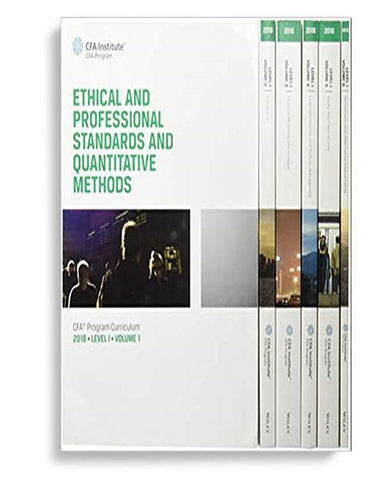 CFA Program Curriculum 2018 Level I Volumes 16 Box Set