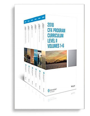 CFA Program Curriculum 2018 Level II Volumes 16 Box Set 1st Edition