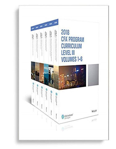 CFA Program Curriculum 2018 Level III Volumes 16 Box Set 1st Edition