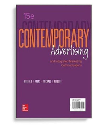 Contemporary Advertising and Integrated Marketing Communications 15th edition Edition by William F Arens
