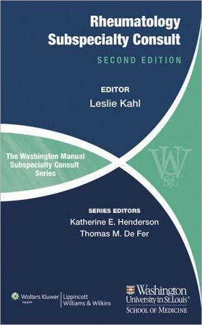 The Washington Manual of Rheumatology Subspecialty Consult, 2e - d42f1c1a428cc14746e851f32dcea0e0